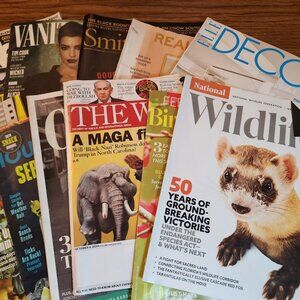 Mystery Magazine Bundle Lot of 5 Magazines RANDOM DATES Reading bundle Collage
